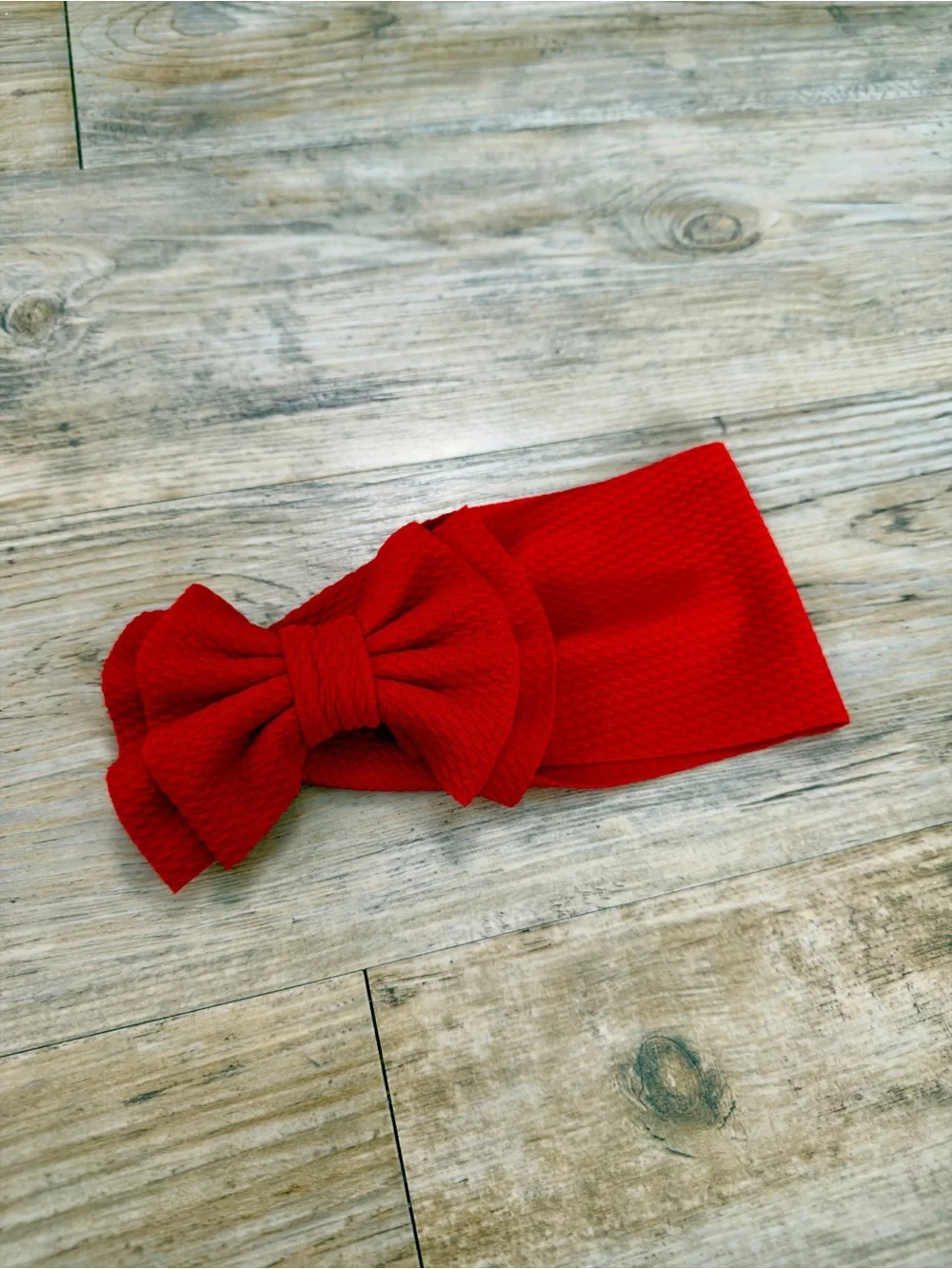 New Born Baby Girl Red Big Bow Headband